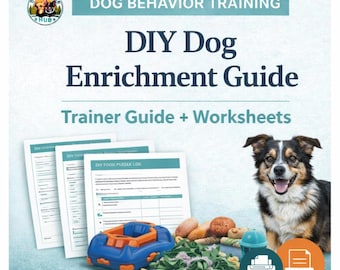 Dog Enrichment guide, Brain Games for dogs, dog training, (Digital Download)