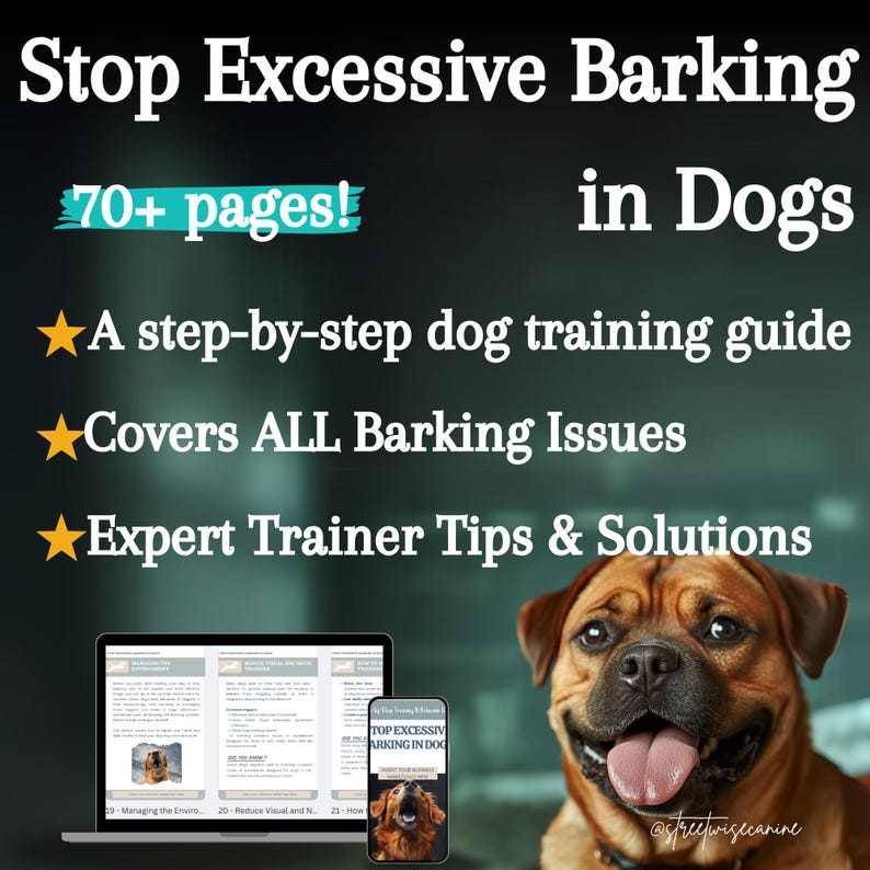 View of Stop Excessive Dog Barking,printable Dog Training Guide, Barking ...