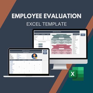 Employee Evaluation | Excel Template | Employee Review | Performance Review | Human Resources | Employee Assessment
