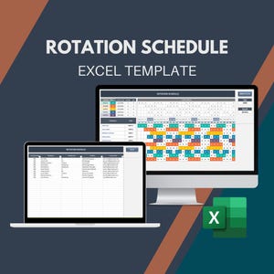 Rotation Schedule | Excel Template | Monthly Rotation | Shift Planner | Workforce Rotation | Employee Worksheet | Schedule Management