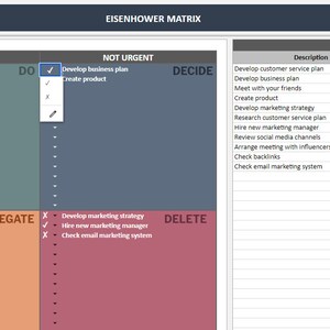 Eisenhower Matrix Google Sheets Template: Task Priority Planner - Etsy