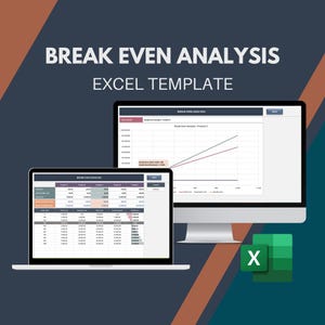 Break Even Analysis Excel Template: Cost Volume Profit Calculator (Digital Download)