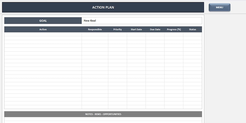 Action Plan Excel Template | Project Task Tracker | Business Planning ...