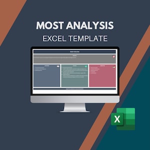 MOST Analysis | Excel Template | MOST Framework | SWOT Analysis | Business Strategy | Strategic Planning | Strategy Assessment