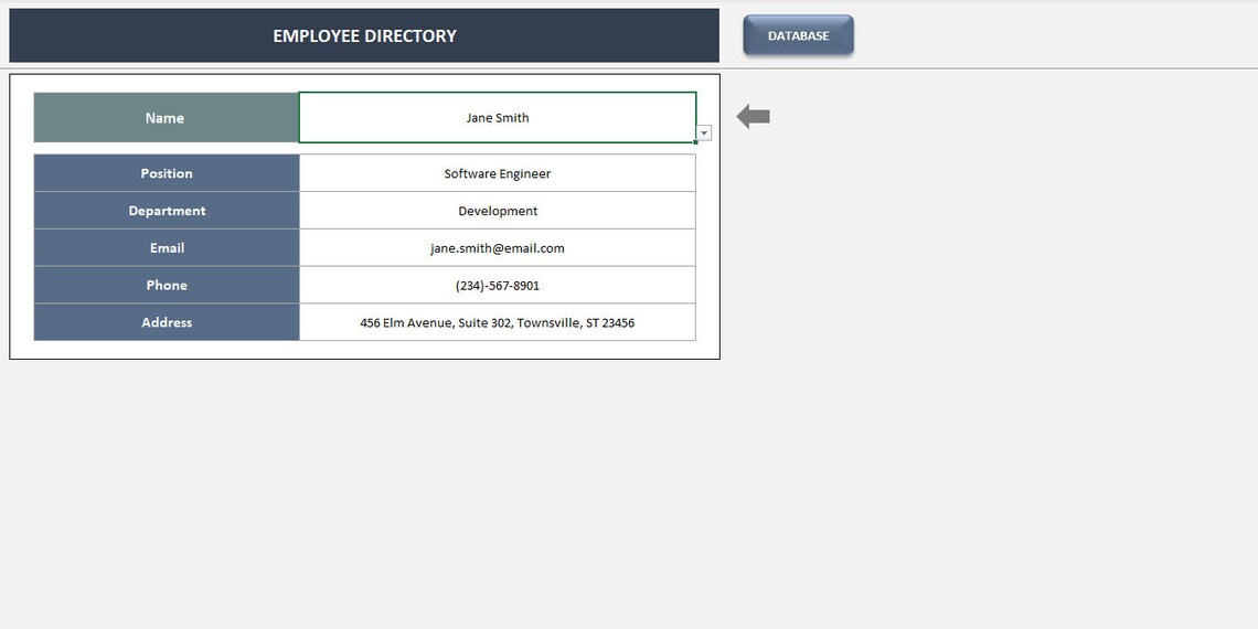Employee Directory Excel Template Employee Contact List Spreadsheet