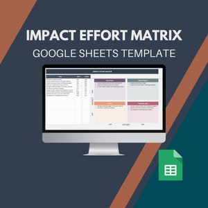 Impact Effort Matrix: Prioritization Google Sheets Template