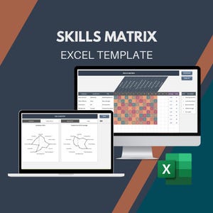 Excel-sjabloon vaardighedenmatrix | Competentiematrix-spreadsheet | Beoordeling medewerkers | HR-managementtool