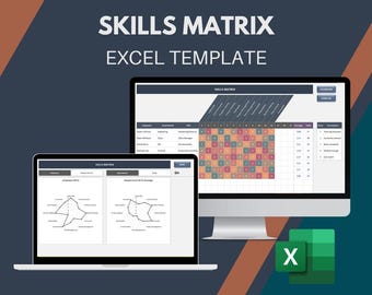 Skills Matrix Excel Template | Competency Matrix Spreadsheet | Employee Assessment | HR Management Tool
