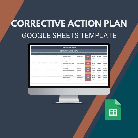 Corrective Action Plan: Project Management Google Sheets Template