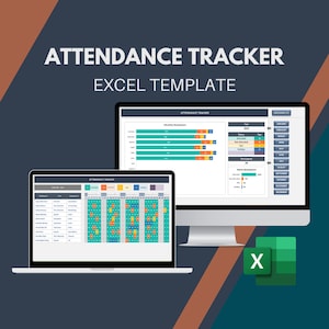 Aanwezigheidstracker | Excel-sjabloon | Aanwezigheidstrackersjabloon | Aanwezigheidsformulier | Excelsheet aanwezigheid | Sjabloon maandelijks urenstaat