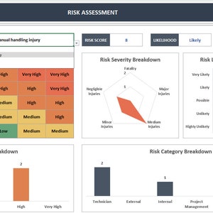 Risk Assessment Excel Template | Risk Register | Project Management Spreadsheet image 8