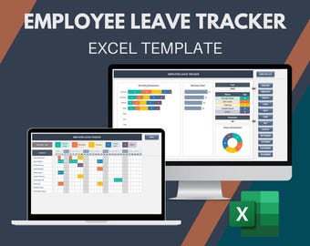 Employee Leave Tracker Excel Template | PTO Tracker Spreadsheet | Vacation Planner | HR Absence Management Tool