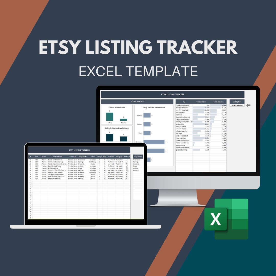 Etsy Listing Tracker: Excel Template for Shop Management - Etsy UK