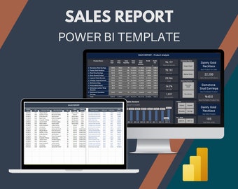 Sales Report Power BI Dashboard Template (Excel Database)