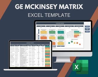 GE McKinsey Matrix Excel Template: Strategic Planning Tool (Digital Download)