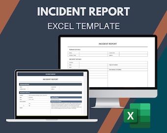 Excel-mall för incidentrapport: Arbetsplatssäkerhetsformulär (utskrivbart)