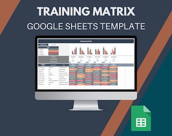 Training Matrix Google Sheets Template | Competency & Skills Development Matrix | Employee Learning Tracker Spreadsheet