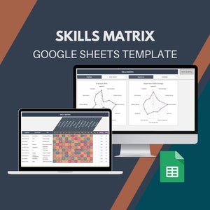 Fähigkeiten-Matrix | Google Sheets Vorlage | Fähigkeits-Matrix | Teamfähigkeitsmatrix | Fähigkeiten GAP-Methode | Fähigkeitsmanagement | HR-Vorlage
