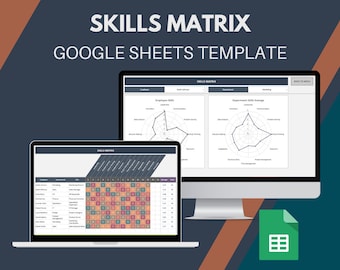 Skills Matrix Google Sheets Template | Employee Assessment Tracker | Competency Matrix Spreadsheet | HR Training Planner