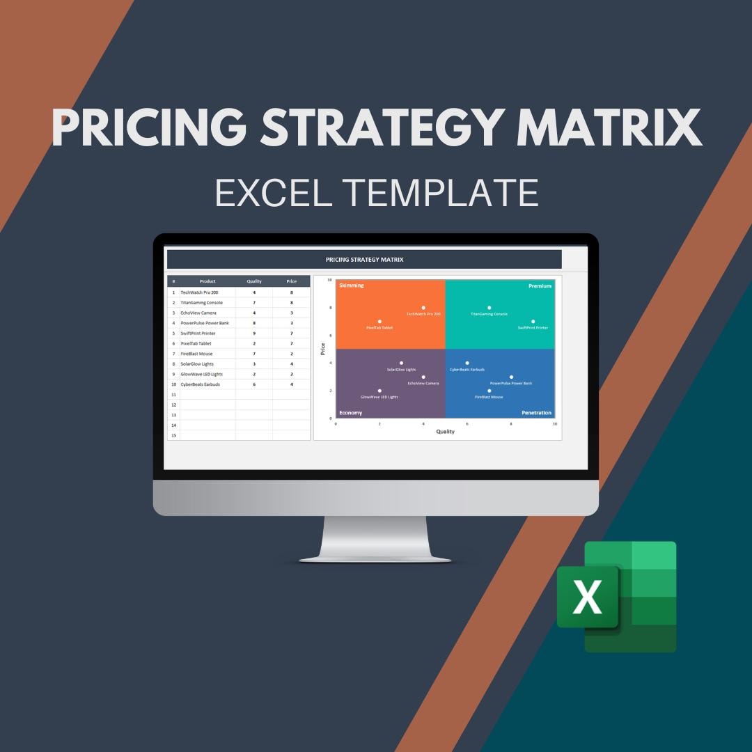 Pricing Strategy Matrix: Excel Template for Business (instant Download ...