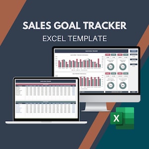 Verkaufsziel-Tracker | Excel Vorlage | Verkäufer Zieltracker | Verkaufsziel Tracker | Umsatzziel-Diagramm | Verkäufer