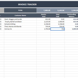 Invoice Tracker Google Sheets Template: Payment Organizer - Etsy