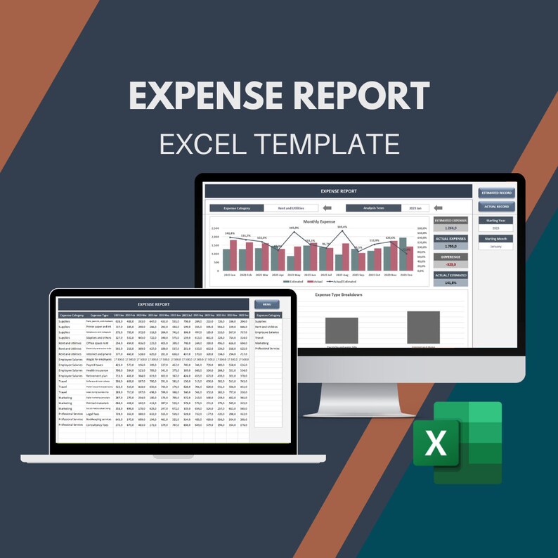 Expense Report Excel Template Business Expenses Expense Analysis