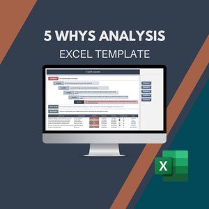 5 Whys | Excel Template | 5 Why Analysis | Root Cause Analysis | 5 Whys Analysis | 5 Why Root Analysis