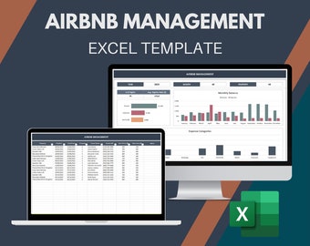 Airbnb Management Excel Template | Vacation Rental Tracker | Booking & Income Spreadsheet