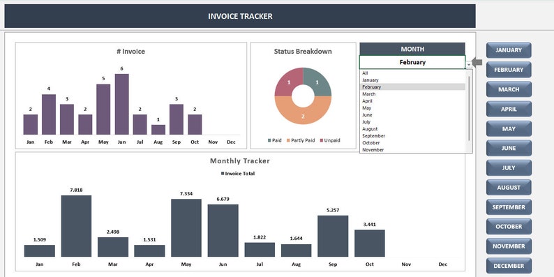 Invoice Tracker Excel Template Invoice Spreadsheet Invoice