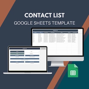Google Sheets Contact List Template: Digital Address Book (Digital Download)