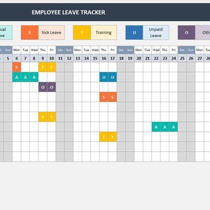Employee Leave Tracker Excel Template | PTO Tracker Spreadsheet ...