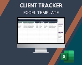 Plantilla de Excel para seguimiento de clientes / Hoja de cálculo para gestión de clientes / CRM y seguimiento de ventas / Herramienta empresarial