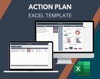 Action Plan | Excel Template | Action Plan Template | Action Plan Worksheet | Action Plan Tracker | Goal Planner Worksheet