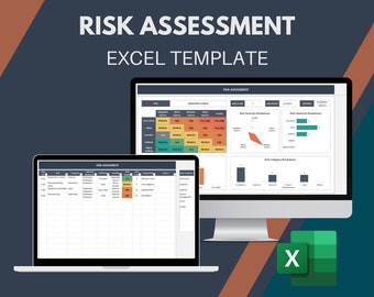 Risk Assessment | Excel Template | Risk Analysis | Risk Assessment Matrix | Risk Matrix | Risk Management Plan | Risk Map | Risk Register