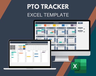 PTO Tracker Excel Template | Employee Leave Tracker | Vacation Planner | HR Absence Management Tool