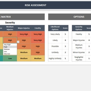 Risk Assessment Excel Template | Risk Register | Project Management Spreadsheet image 5
