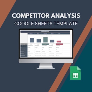 Competitor Analysis | Google Sheets Template | Competitive Analysis | Business Analysis | Market Analysis | Product Analysis