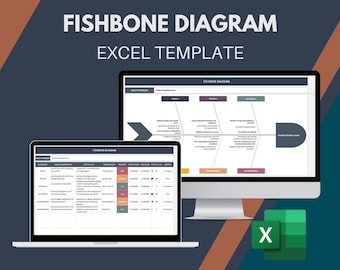 Fishbone Diagram | Excel Template | Fishbone Analysis | Ishikawa Diagram | Ishikawa Fishbone | Cause Effect Diagram