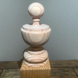 Royalty Wood Ball FINIALS.  Set of 2 or 4.  Fence or Bed Post Top.  Pine.  FREE SHIPPING!