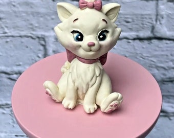 Handmade Chocolate Figure Cute MARIE KITTEN - Cake Topper - Hand Painted