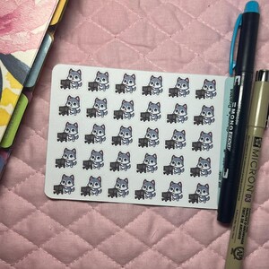 ウルフショッピングカートアイコンプランナーステッカー