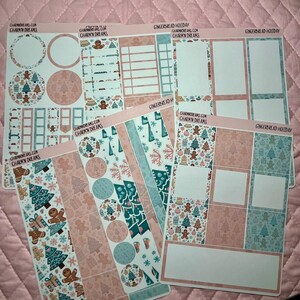 Gingerbread Holiday Planner Sticker Kit