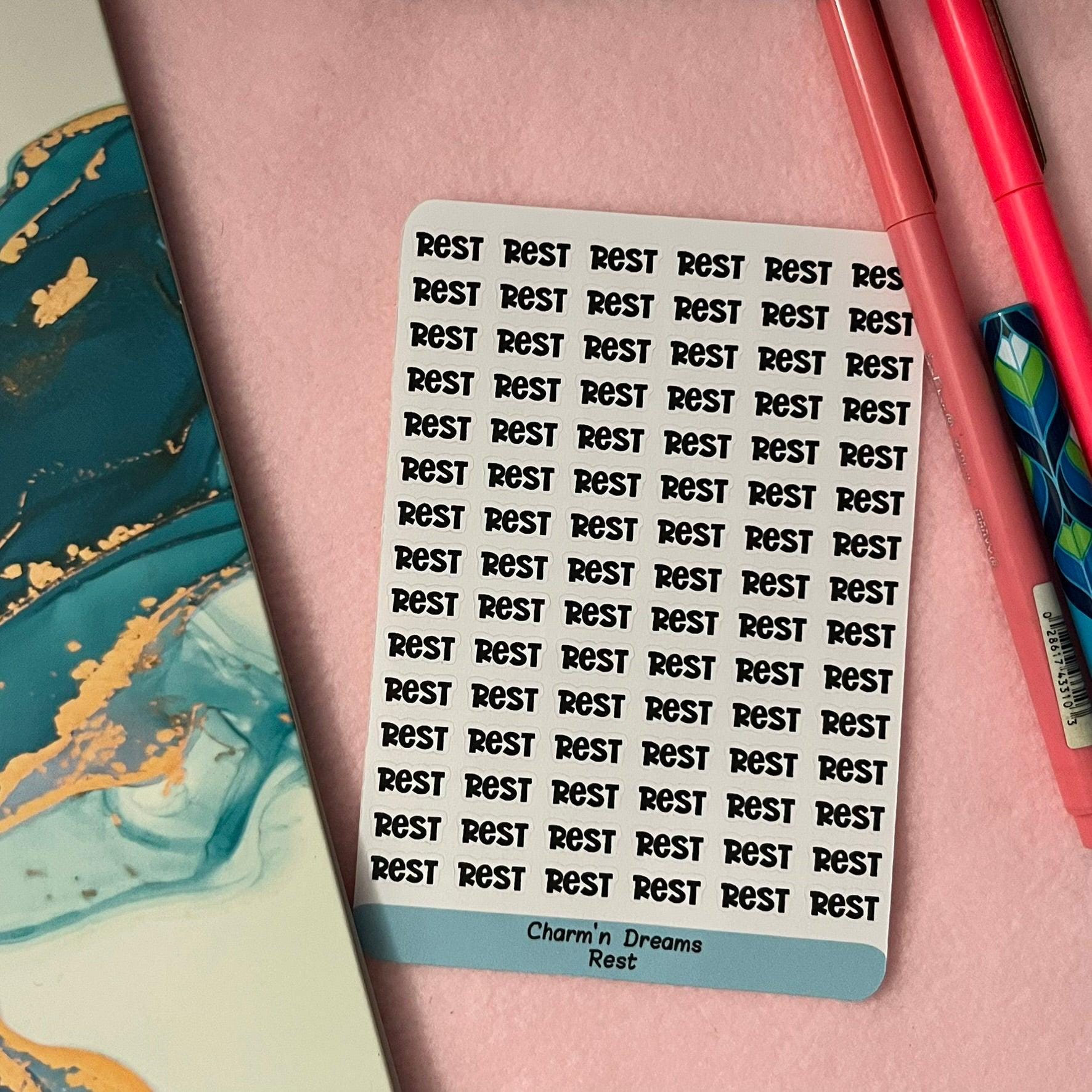 Rest Functional Planner Stickers - Etsy