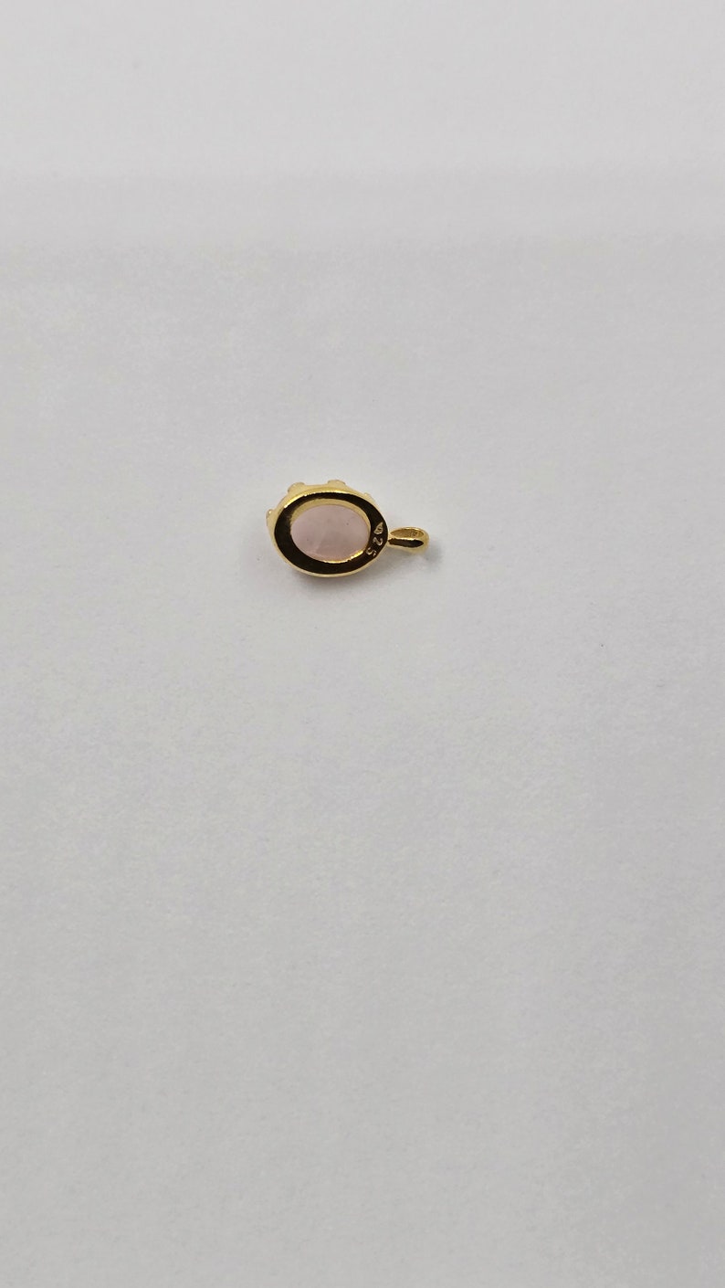 Moonstone Quartz Pendant Natural Gemstone Necklace Charm image 5