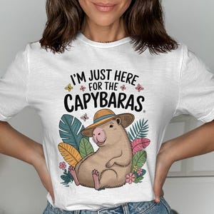 Funny Capybara Shirt: Trendy Animal Lover Graphic Tee