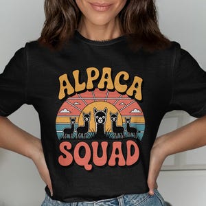 Alpaca Squad T Shirt Cute Alpaca T Shirt Funny Alpaca Tee Alpaca Lover T Shirt Alpaca Shirt Alpaca Gift Retro Style