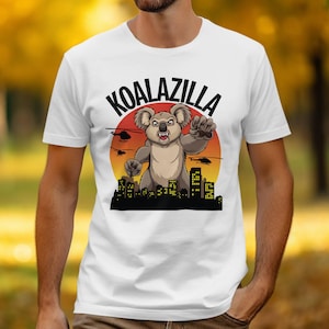 Funny Koala TShirt, Koalazilla Graphic Tee, Cool Animal Shirt, Cute Koala Gifts, Unique TShirt Design, Novelty Koala Print Tee