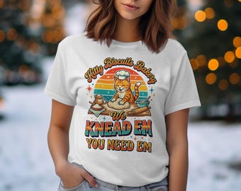 Divertente maglietta da panetteria con gatti, maglietta con gioco di parole sui biscotti del gatto, regalo carino per gli amanti degli animali, maglietta per buongustai in stile retrò vintage