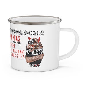 Omphalocele Cozy Enamel Camping Mug for Nature Lovers, Outdoor Adventure Essentials, Gift for Campers, Coffee Lovers, Hiking Enthusiasts